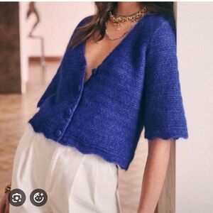 Sezane scalloped sweater